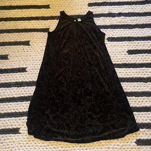 Old Navy Maternity Black Brocade Velvet Dress EUC